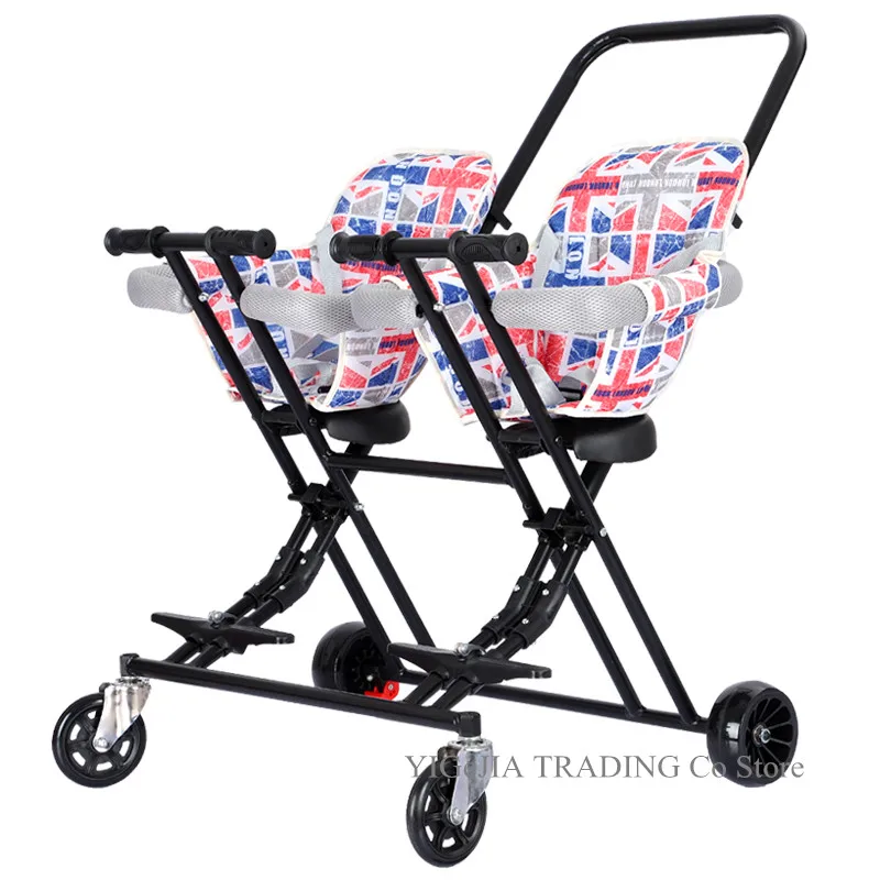 Cochecito doble ligero y plegable para bebés – Compatible con avión