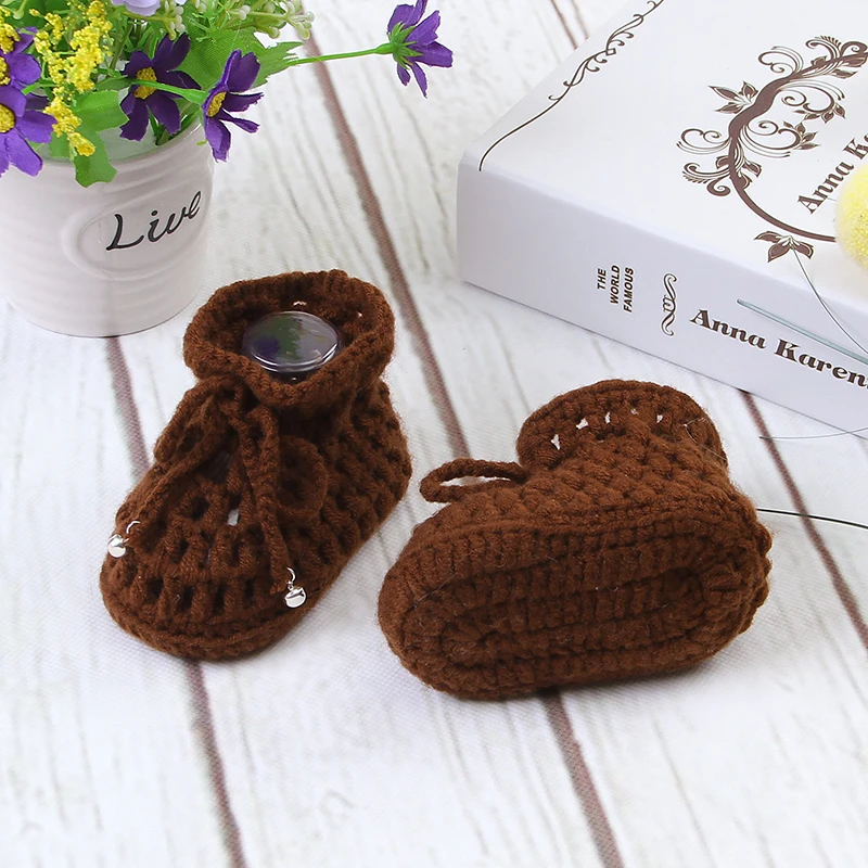 Zapatos de punto para bebé recién nacido – sin cordones hechos a mano - imagen 5