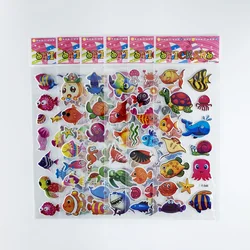 Pegatinas 3D de peces marinos para niños y niñas