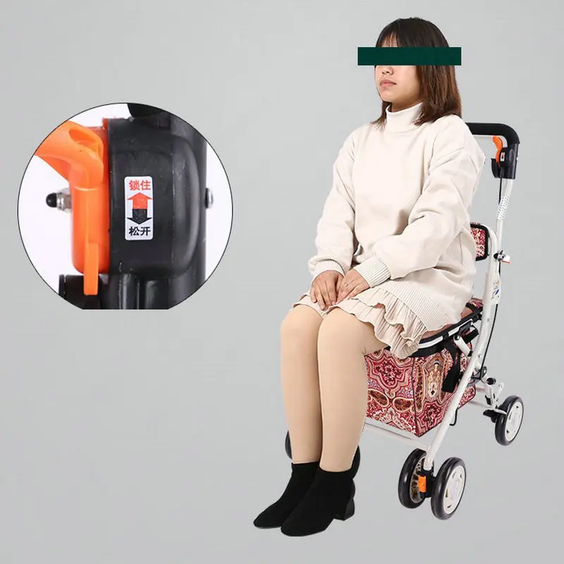 Carrito andador de compra plegable para personas mayores - imagen 2