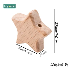 Bopoobo mordedor de madera con cuentas para dentición de bebé