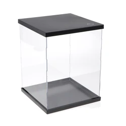 Caja de exhibición acrílica transparente con luces LED antipolvo