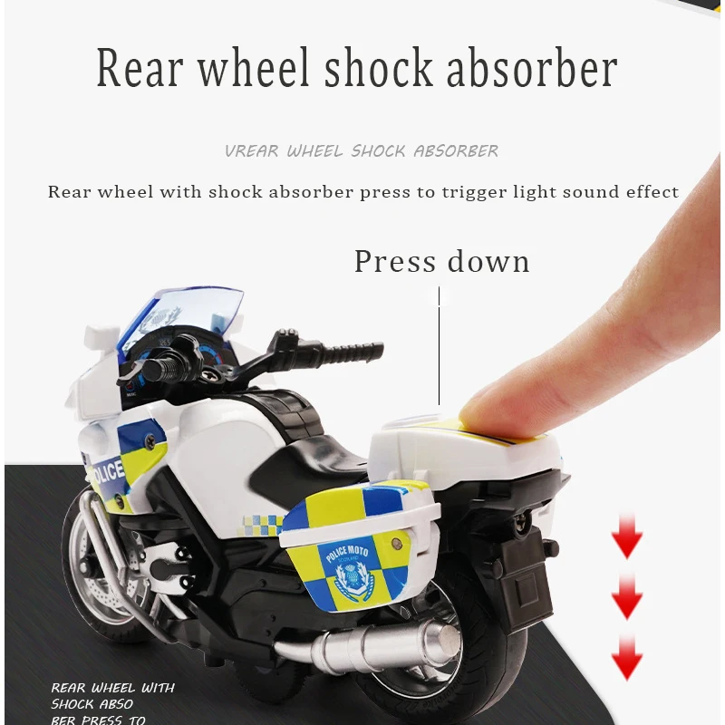 Juguete coche de policía, locomotora con luces y música para niños - imagen 3