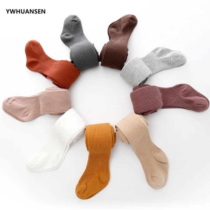 YWHUANSEN Medias de algodón para niños dobles costuras – caramelo