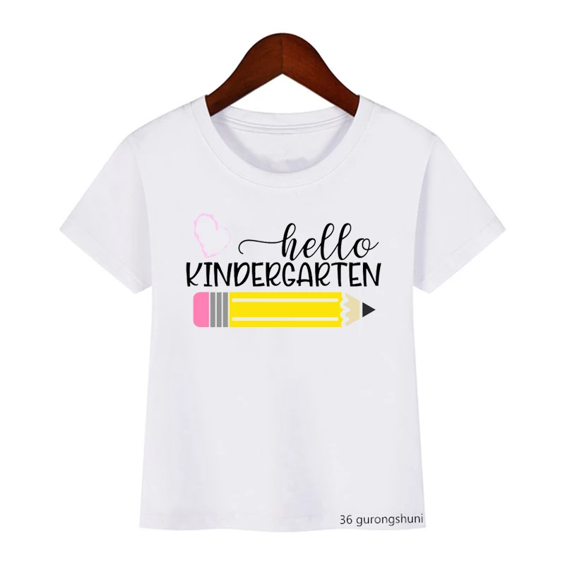 Camiseta Hello Kindergarten unicornio para niña negro - imagen 5