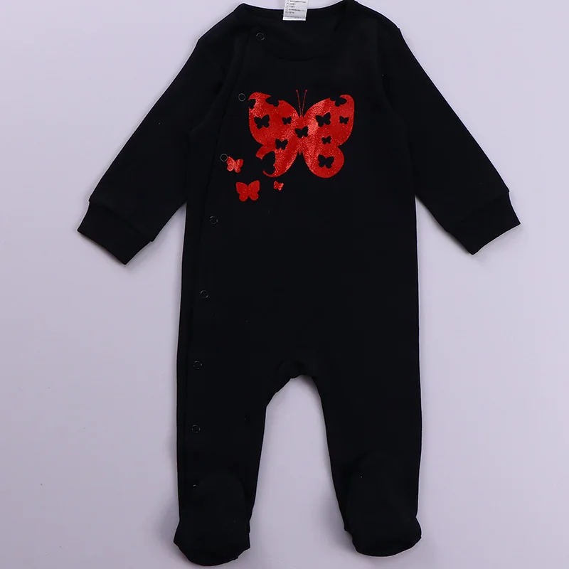 Body para bebé de manga larga en negro con estampado musical dorado - imagen 4