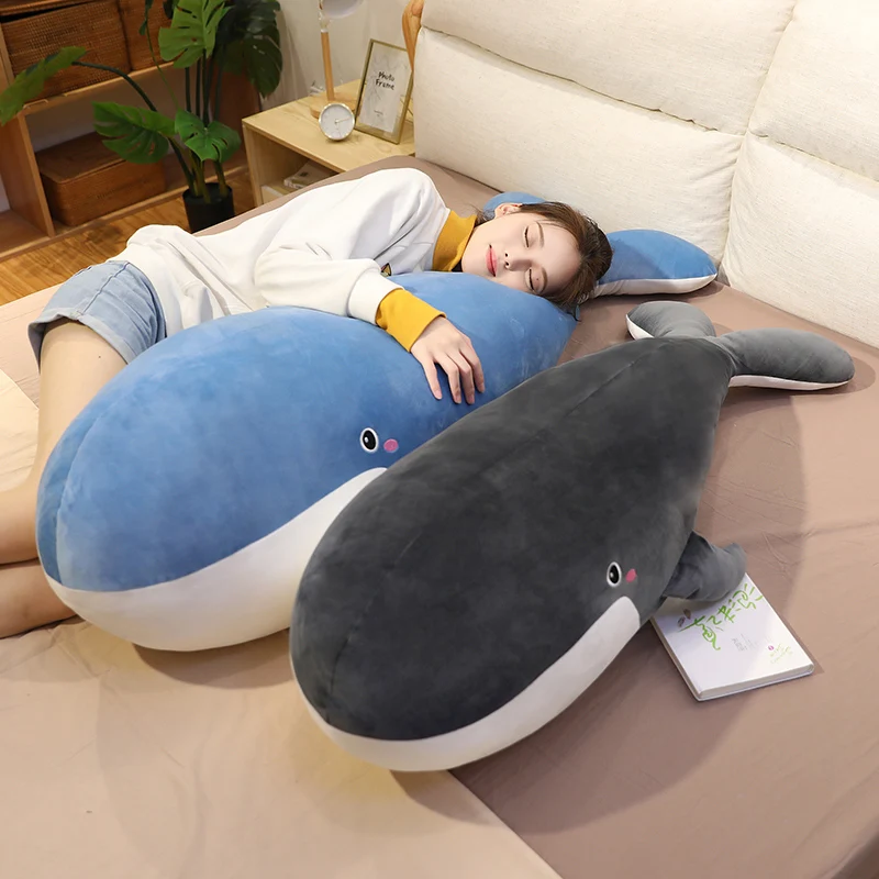 Peluche ballena azul gigante y suave, ideal para regalo de cumpleaños - imagen 2