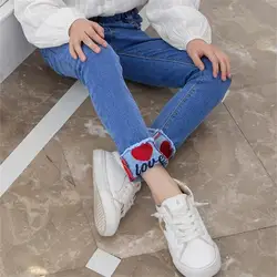Pantalones largos informales de niña con cintura elástica