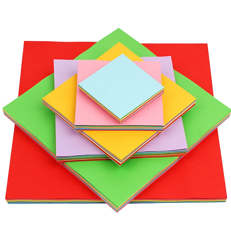 Papel origami cuadrado para niños – Colores artesanales - imagen 3
