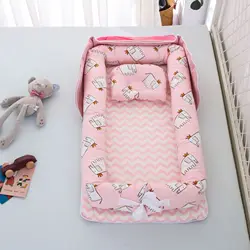 LazyChild Cama Nido Portátil para Bebés – Cuna de Viaje Algodón