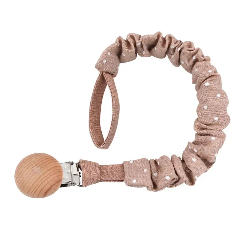 Chupete Natural de algodón con broche de haya para bebé