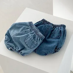 Pantalones cortos vaqueros de bebé con bolsillos para verano