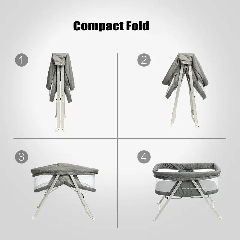 Cuna portátil moisés con mosquitera y mecedora para recién nacido - imagen 3