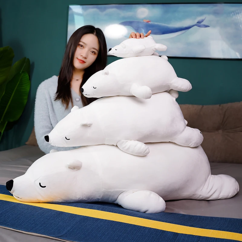 Polar Kawaii peluche oso polar suave, almohada cojín infantil - imagen 4