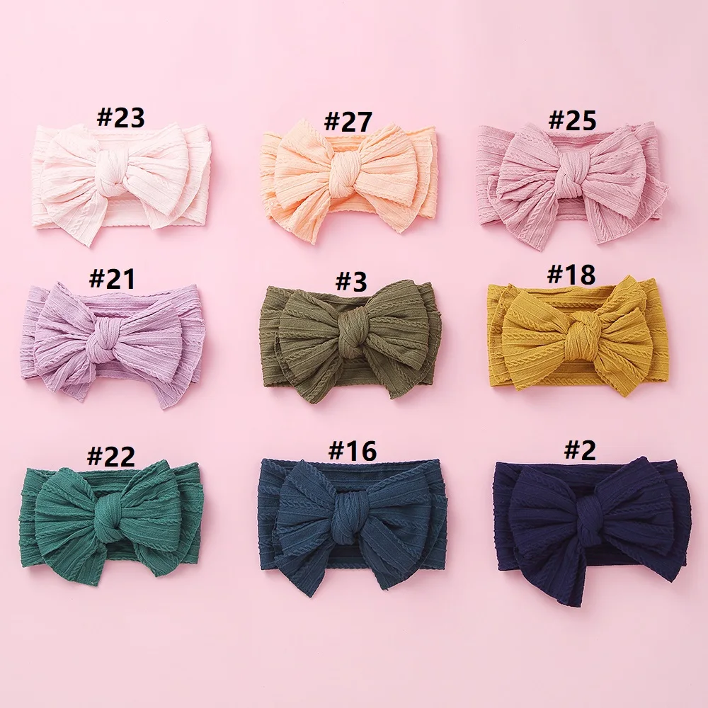 Diadema bebé niña lazo doble suave – Accesorio cabello elástico