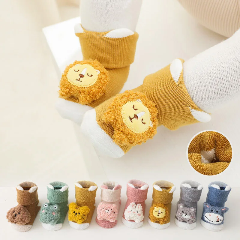 Calcetines antideslizantes de invierno para bebé con motivos animales - imagen 4