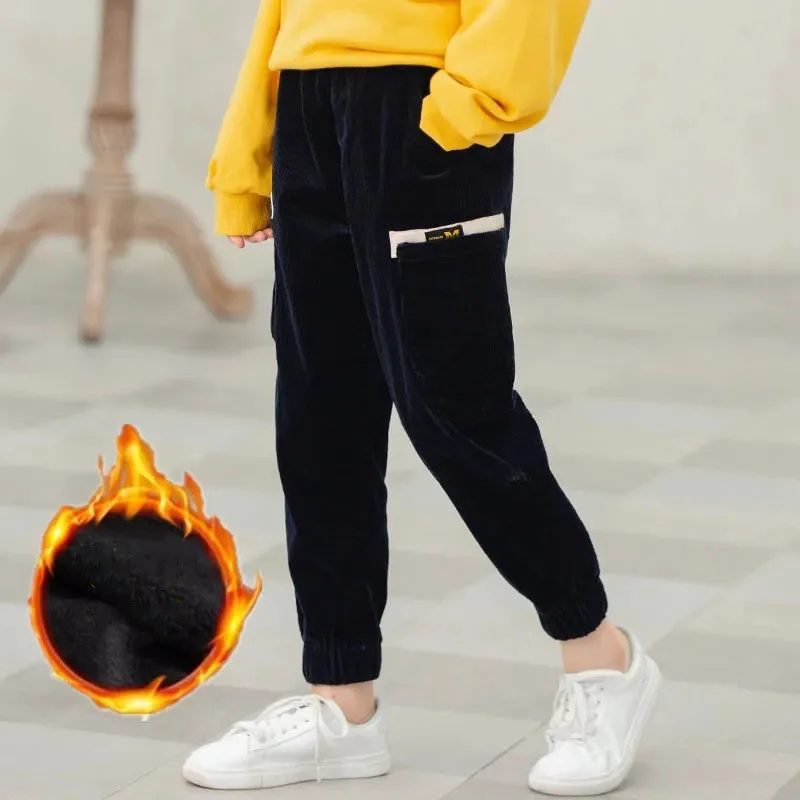 Pantalones de pana para niña – Cálidos con bolsillo invernal - imagen 5