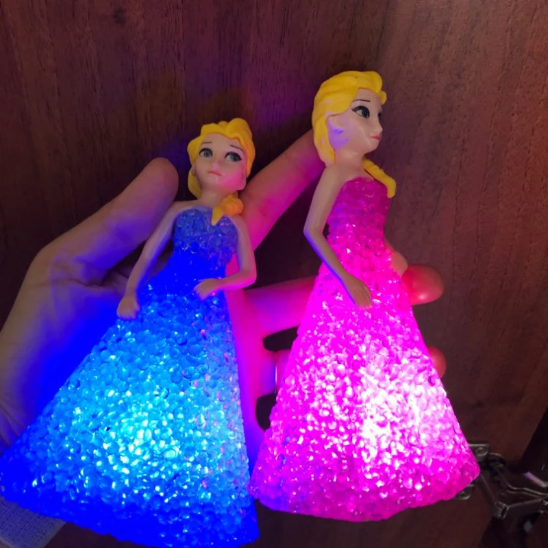 Lámpara de luz nocturna LED Frozen Elsa y Anna gradiente para niñas - imagen 4