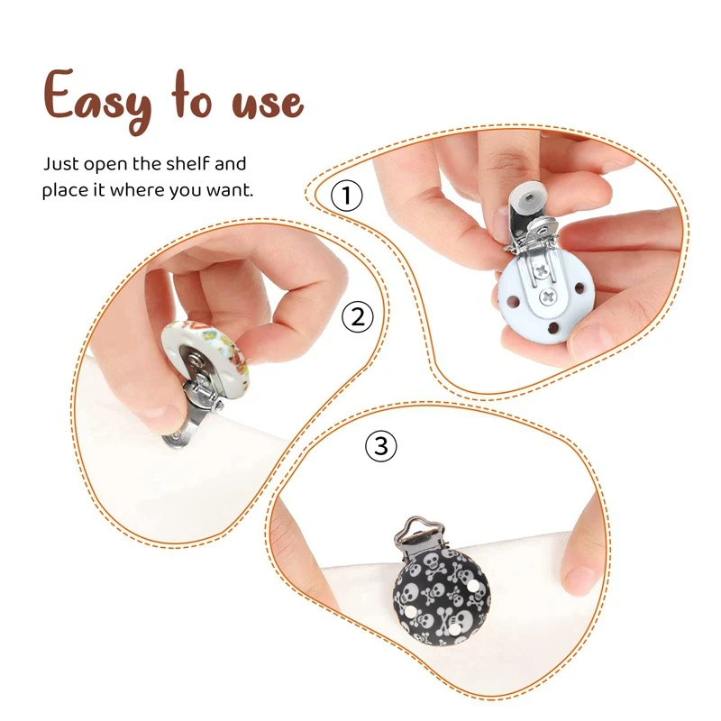 Chupete de silicona para dentición Let's Make navideño clip calavera