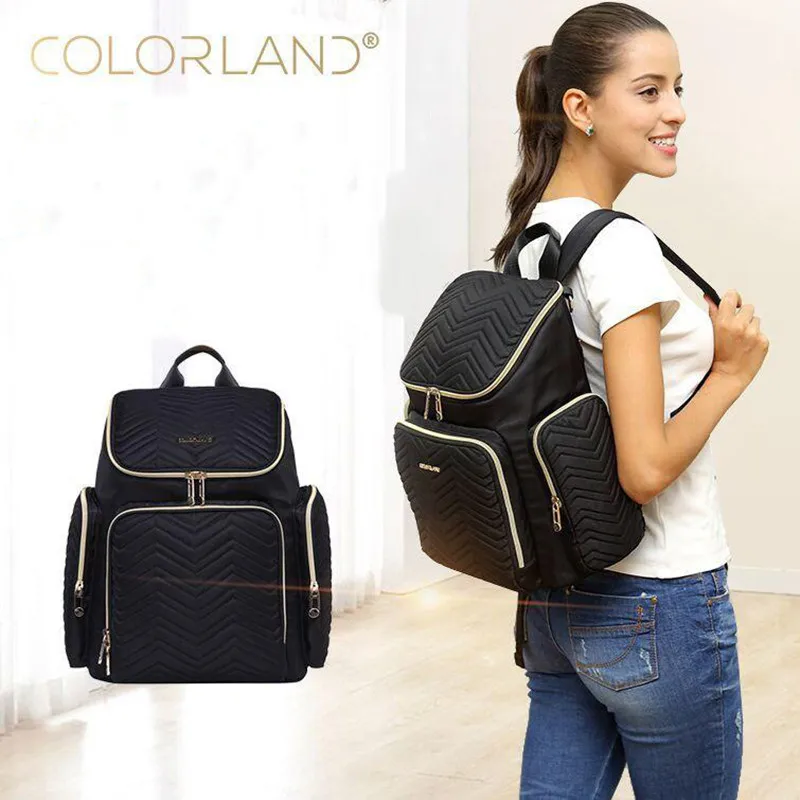 COLORLAND Bolsa para pañales bebé mochila cochecito silla de ruedas - imagen 3