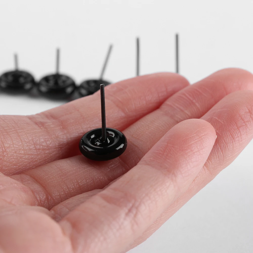 Ojos de seguridad cristal negros para muñecas y peluches - imagen 5