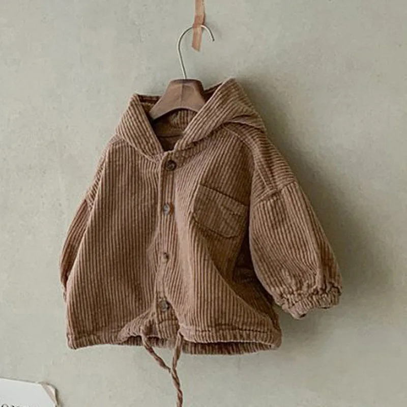 Sudadera Milangel de pana con capucha para niños – Abrigo acolchado niños - imagen 5