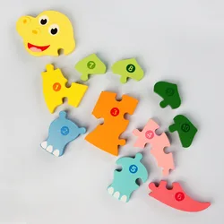 Rompecabezas 3D de madera con animales – Juguete educativo infantil