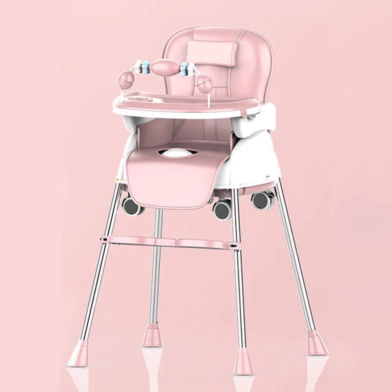 Trona alta plegable con asiento elevador ajustable para bebé - imagen 2