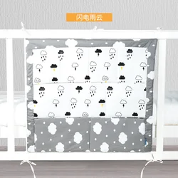Bolsa organizadora colgante de algodón para cuna de bebé