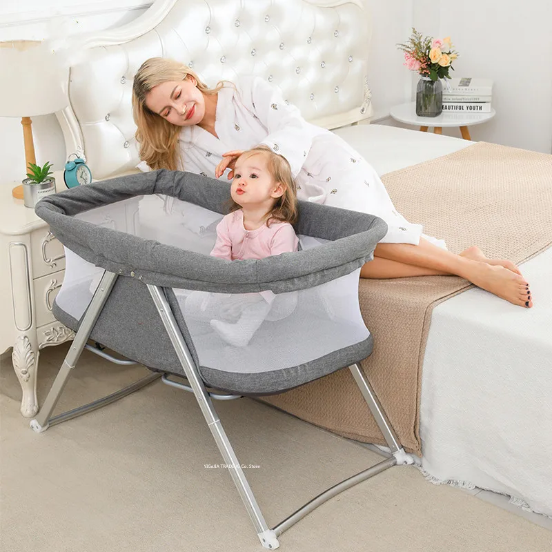 Cuna portátil moisés con mosquitera y mecedora para recién nacido - imagen 4