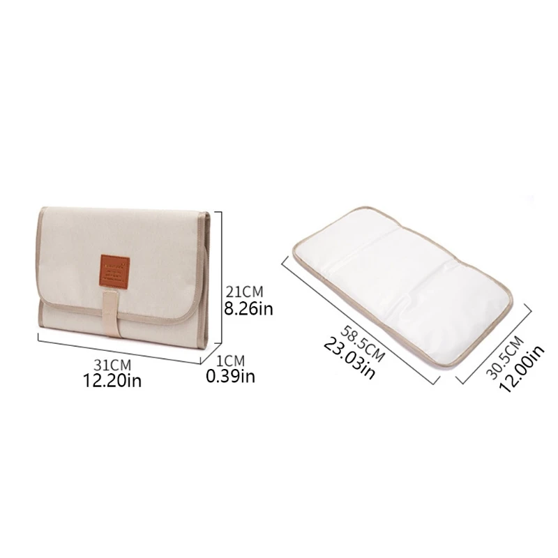 Cambiador de pañales portátil plegable con almohadilla impermeable para bebé - imagen 4