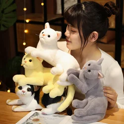 Peluche de gato tricolor realista y suave, regalo infantil