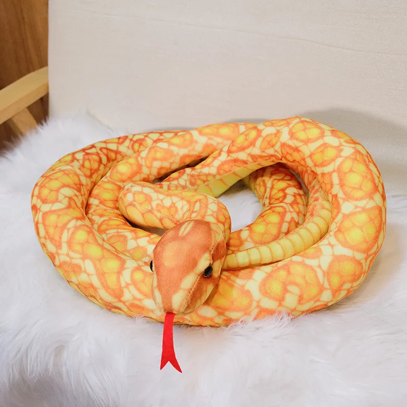 Serpiente de peluche gigante, diseño divertido para niños