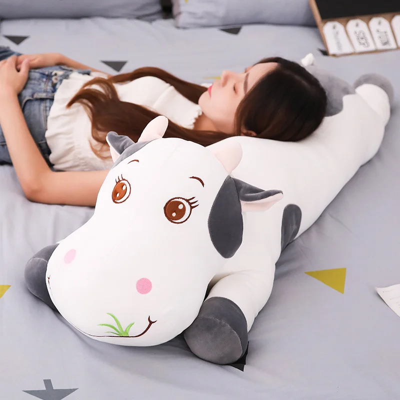 Peluche grande de vaca, juguete suave para regalar