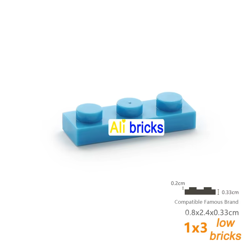 Bloques de construcción finos 1×3 para niños – Piezas compatibles DIY - imagen 5