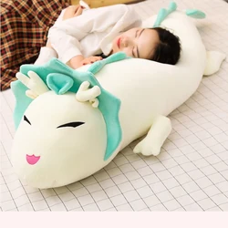 Peluche dragón gigante blanco suave para dormir y jugar