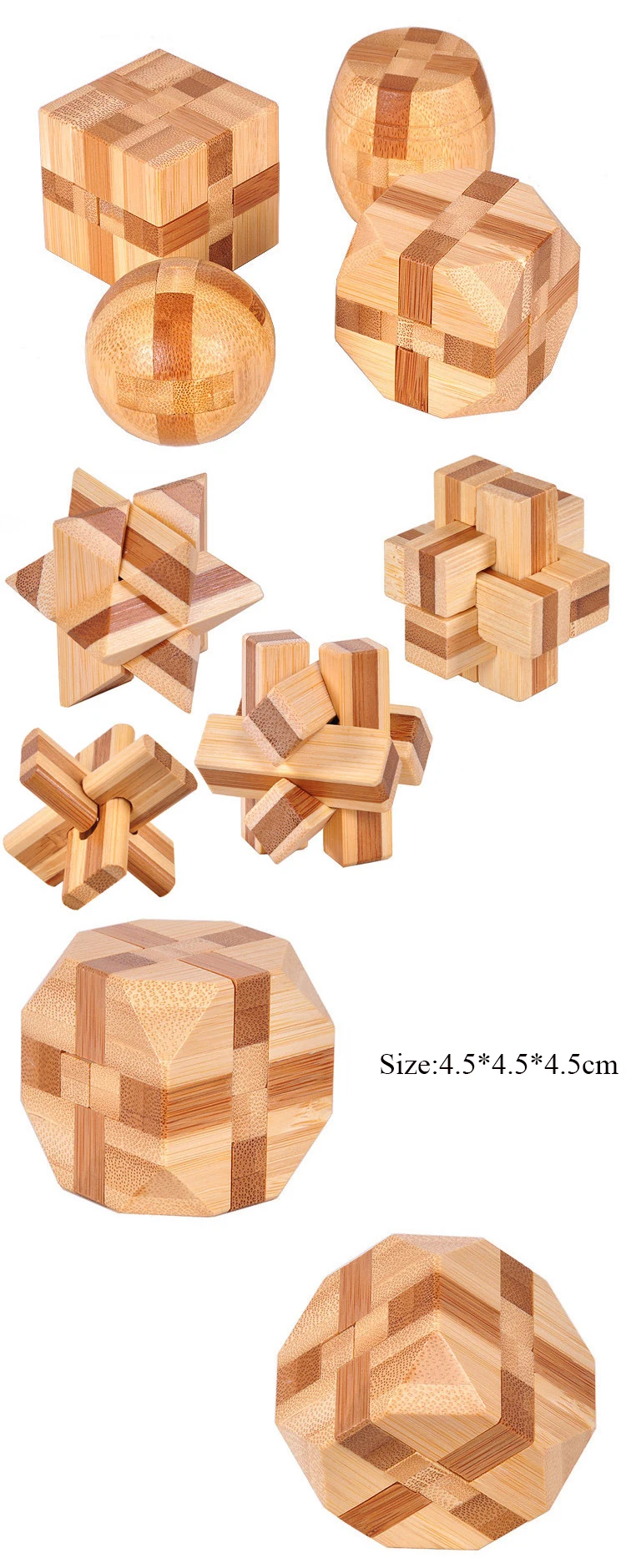 Juguete educativo de madera mostrando su forma cúbica