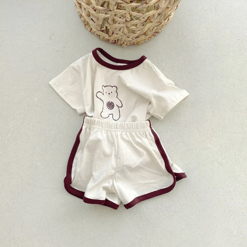Conjunto bebé oso – Camiseta y pantalón de algodón - imagen 2