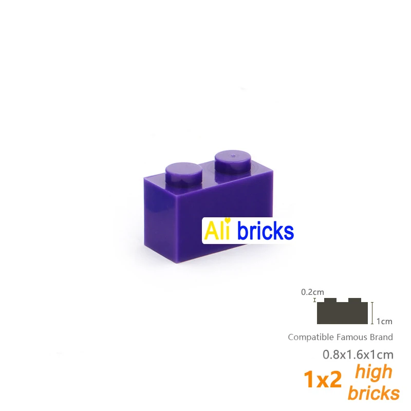 Bloques educativos 1x2 para niños - creativos, compatibles LEGO - imagen 2