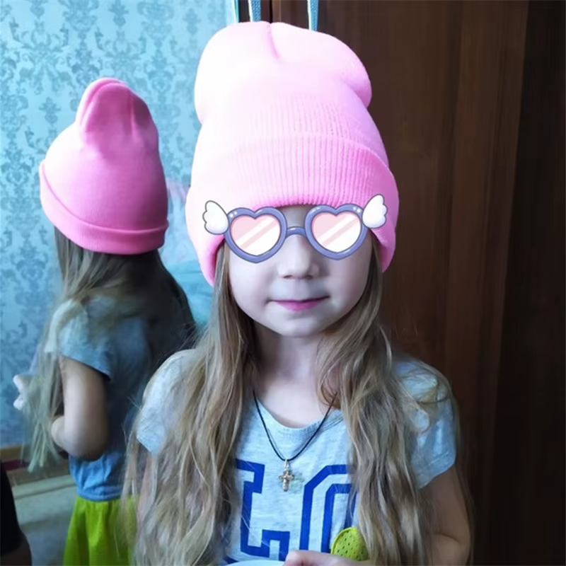 Gorro tejido de invierno color sólido