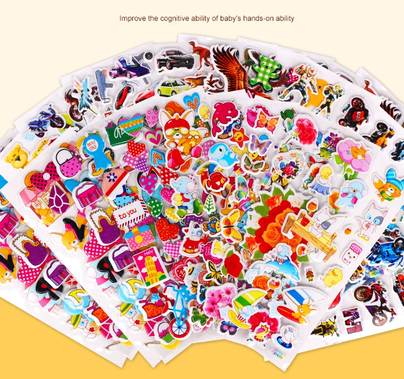 Pegatinas 3D infantiles con relieve
