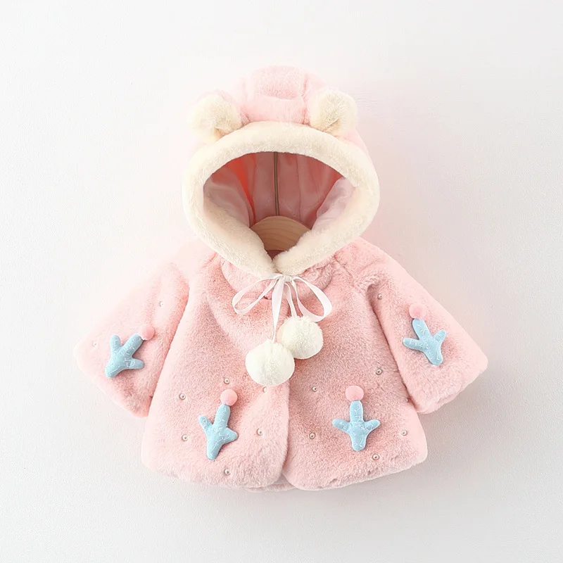 Chaqueta terciopelo con capucha para niña – Otoño Invierno - imagen 2