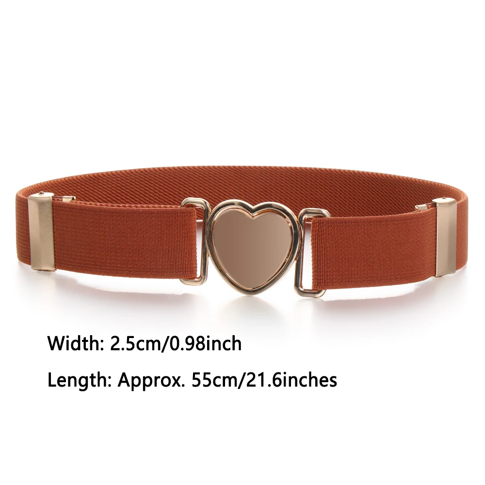 Cinturón elástico infantil con corazón – Complemento para vestidos - imagen 5