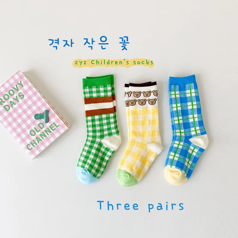 MILANCEL Calcetines de algodón con estampado de oso para niños - imagen 4