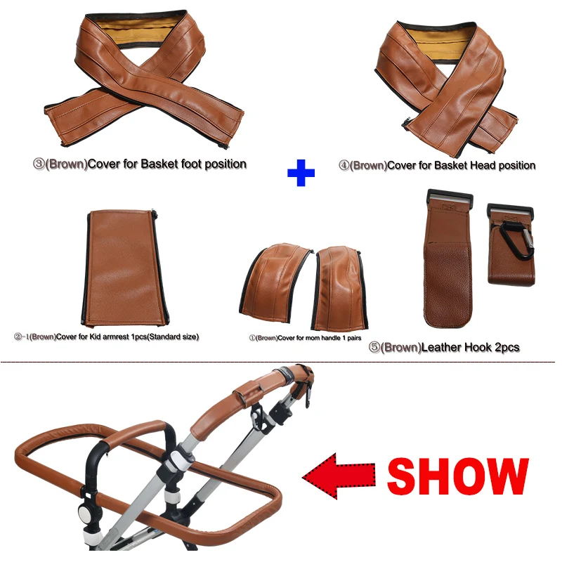 Funda protectora Bugaboo Cameleon 3 Plus reposabrazos cuir PU - imagen 3
