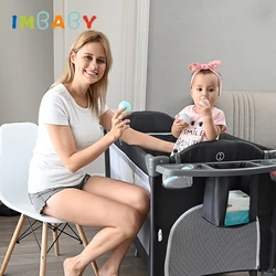 IMBABY Cuna portátil con cambiador integrado para bebé