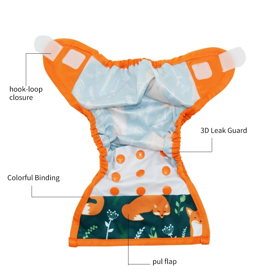 EezKoala Cubierta de pañal reutilizable tela ecológica lavable para bebé - imagen 4