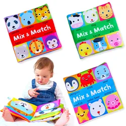 Libro de tela sensorial Montessori con animalitos para bebé