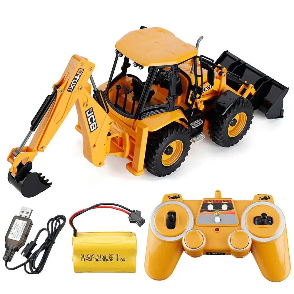 Excavadora RC teledirigida con luz y sonido Double E - imagen 3