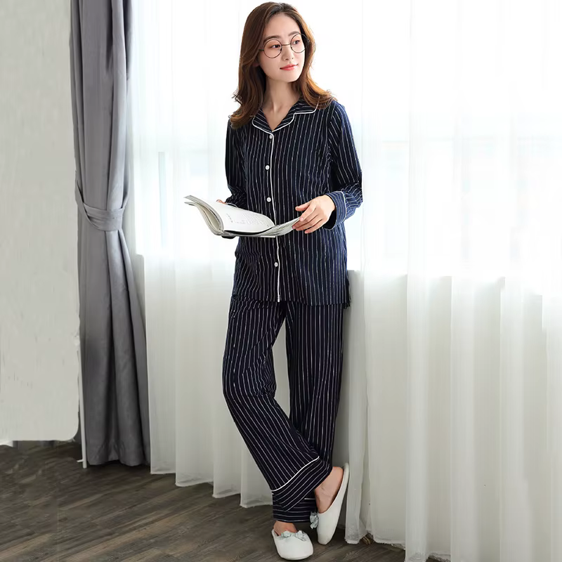 Pijama de embarazo y lactancia en algodón suave para dormir - imagen 3